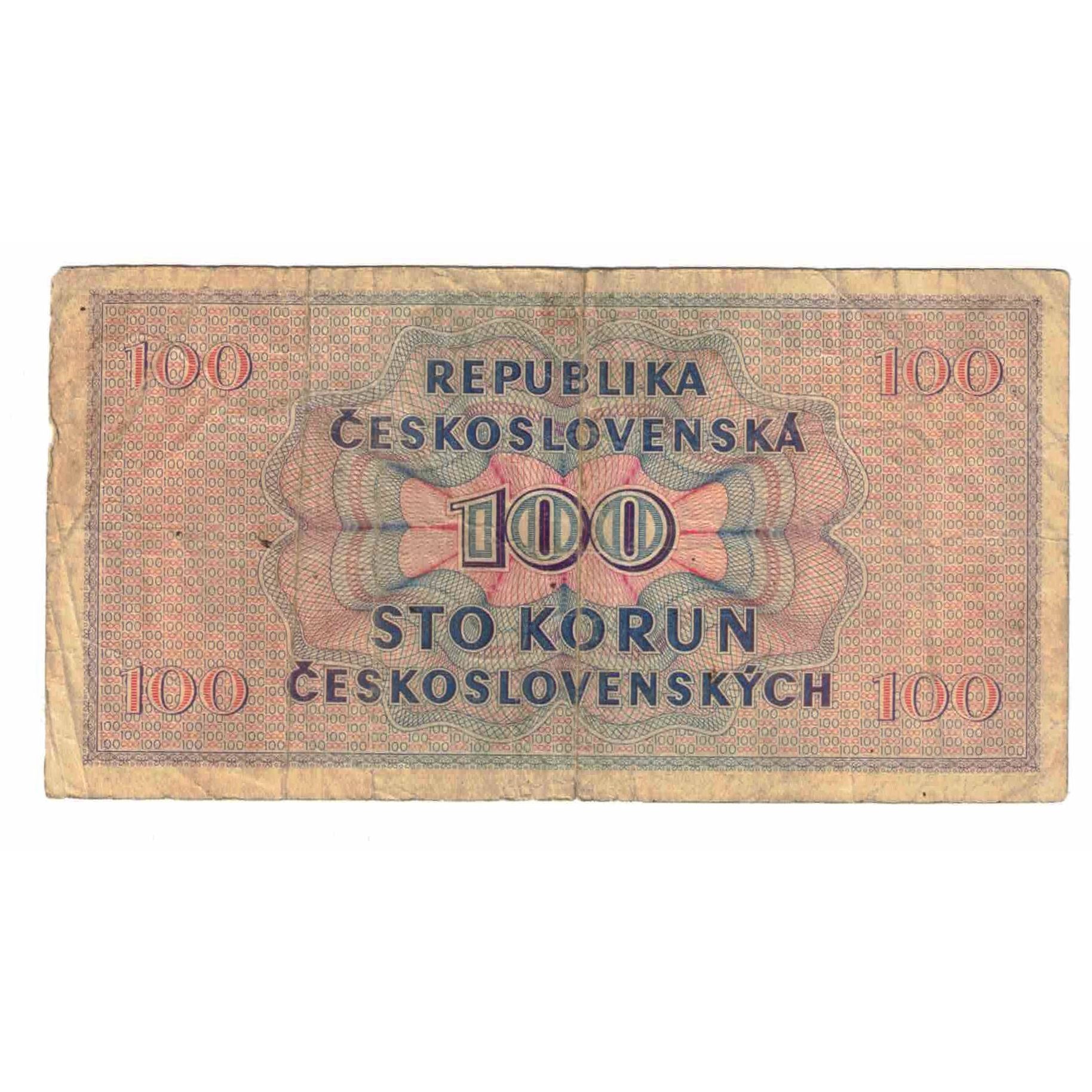 Banknote, Czechoslovakia, 100 Korun, 1945, 1945-05-16, KM:67a, VG(8-10)