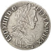 FRANCE, 1/2 Écu à la mèche longue, 1/2 ECU, 1660, Bayonne, KM #164.12, VF(30-35)