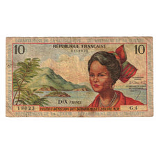 Banknote, French Antilles, 10 Francs, Undated (1964), KM:8a, VF(20-25)