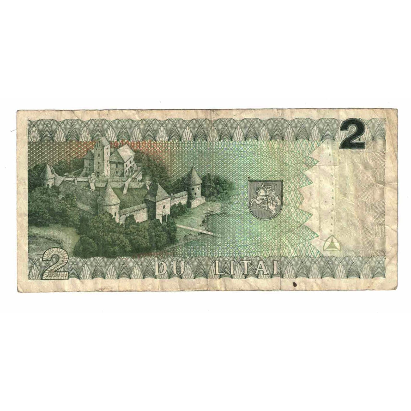 Biljet, Lithouwen, 2 Litai, 1993, KM:54a, TTB