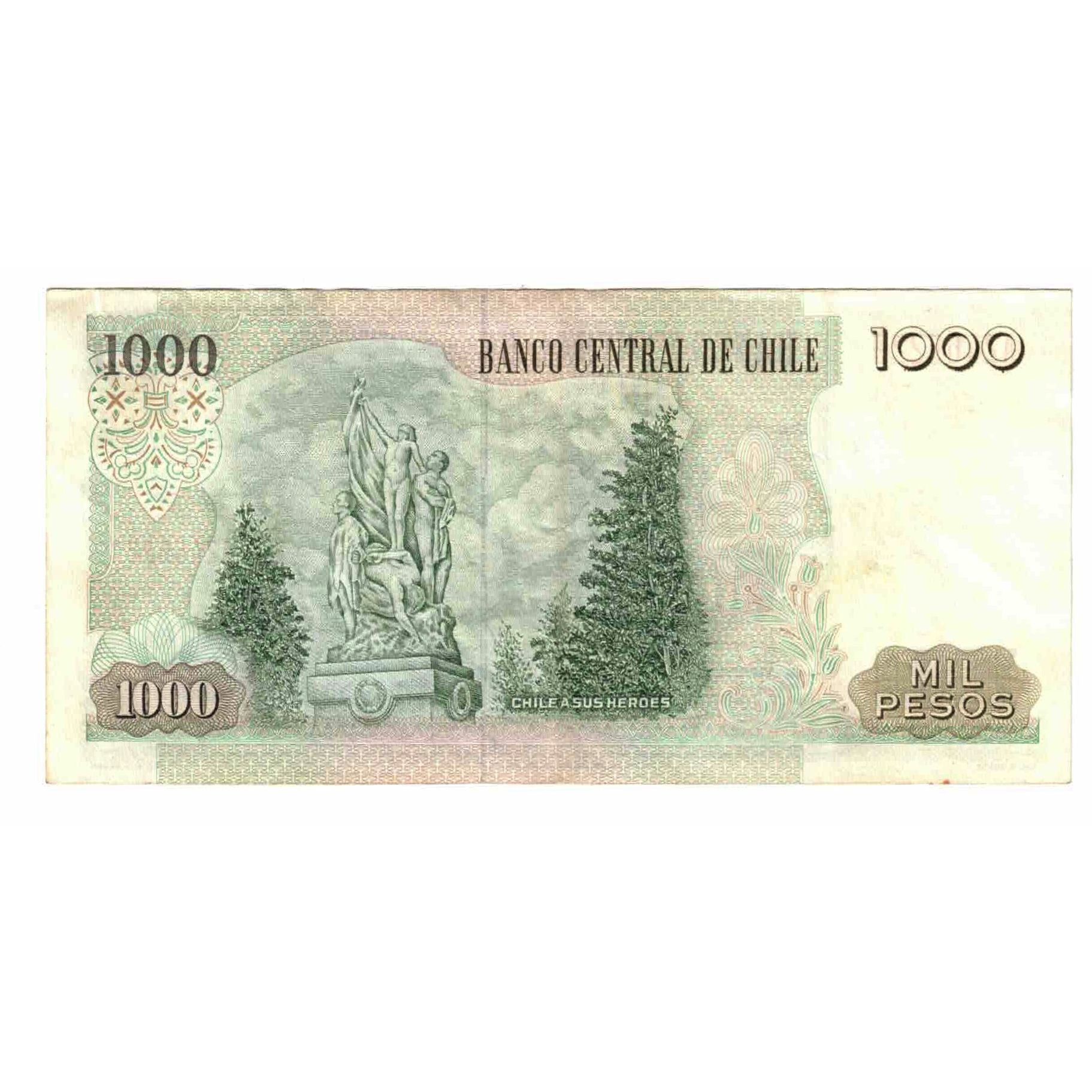 Banknote, Chile, 1000 Pesos, 1985, KM:154c, AU(55-58)