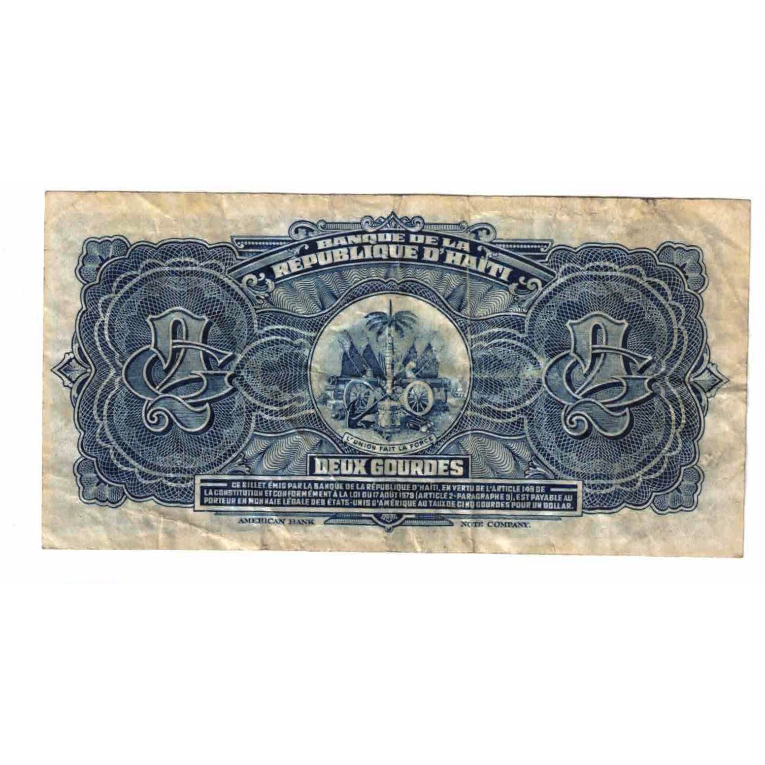 Banknote, Haiti, 2 Gourdes, 1979, KM:231, EF(40-45)