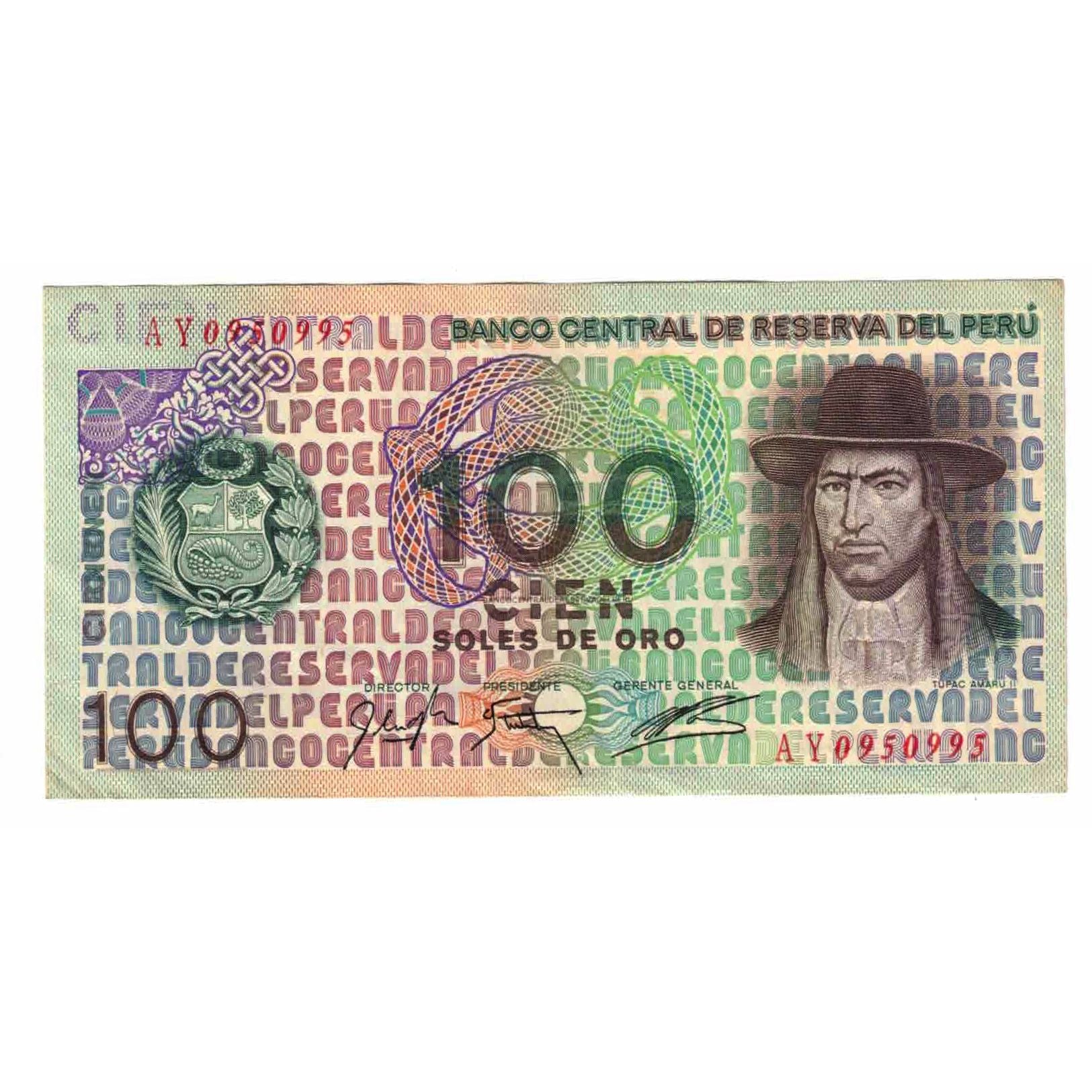 Banknote, Peru, 100 Soles De Oro, 1976, 1976-07-22, KM:114, UNC(65-70)