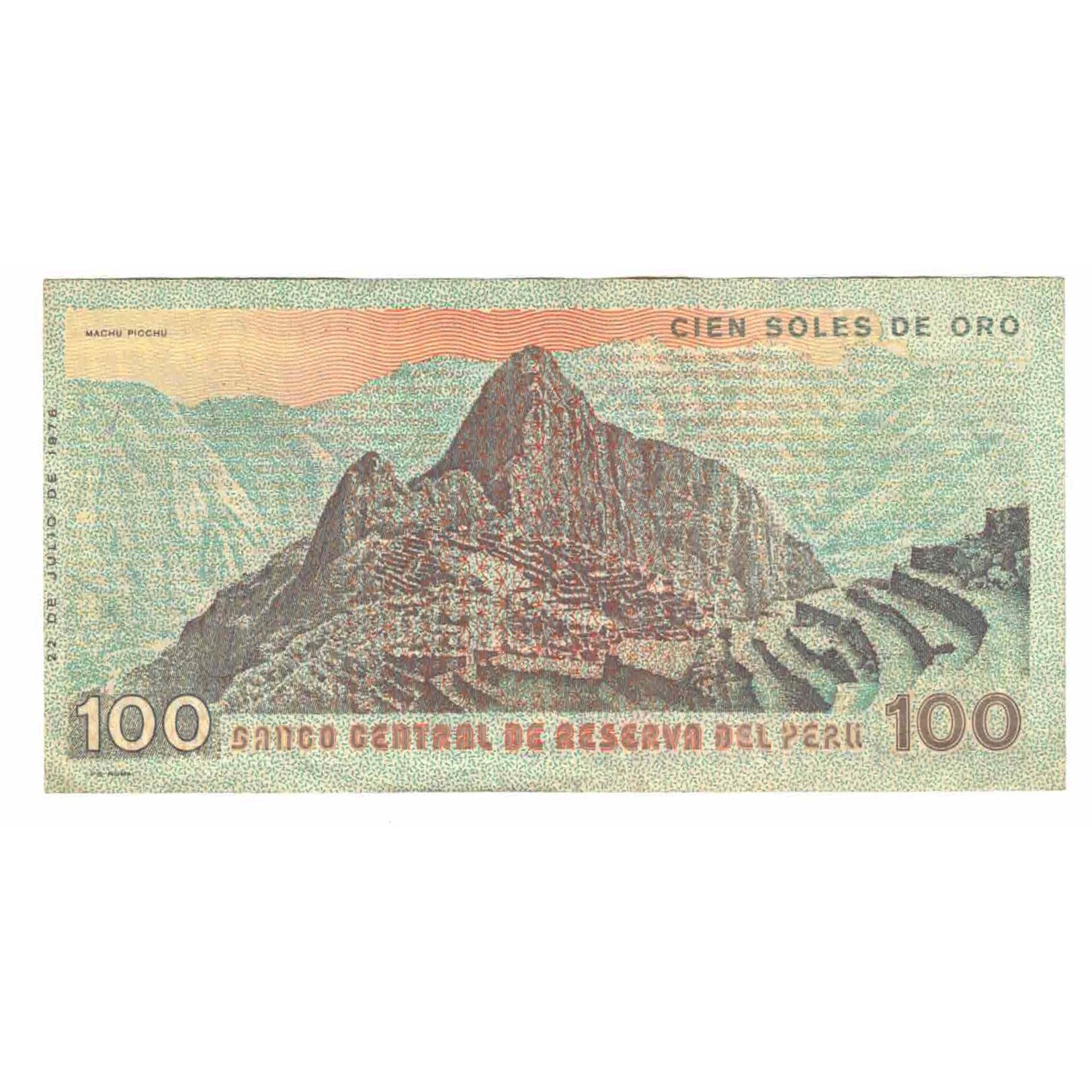 Banknote, Peru, 100 Soles De Oro, 1976, 1976-07-22, KM:114, UNC(65-70)