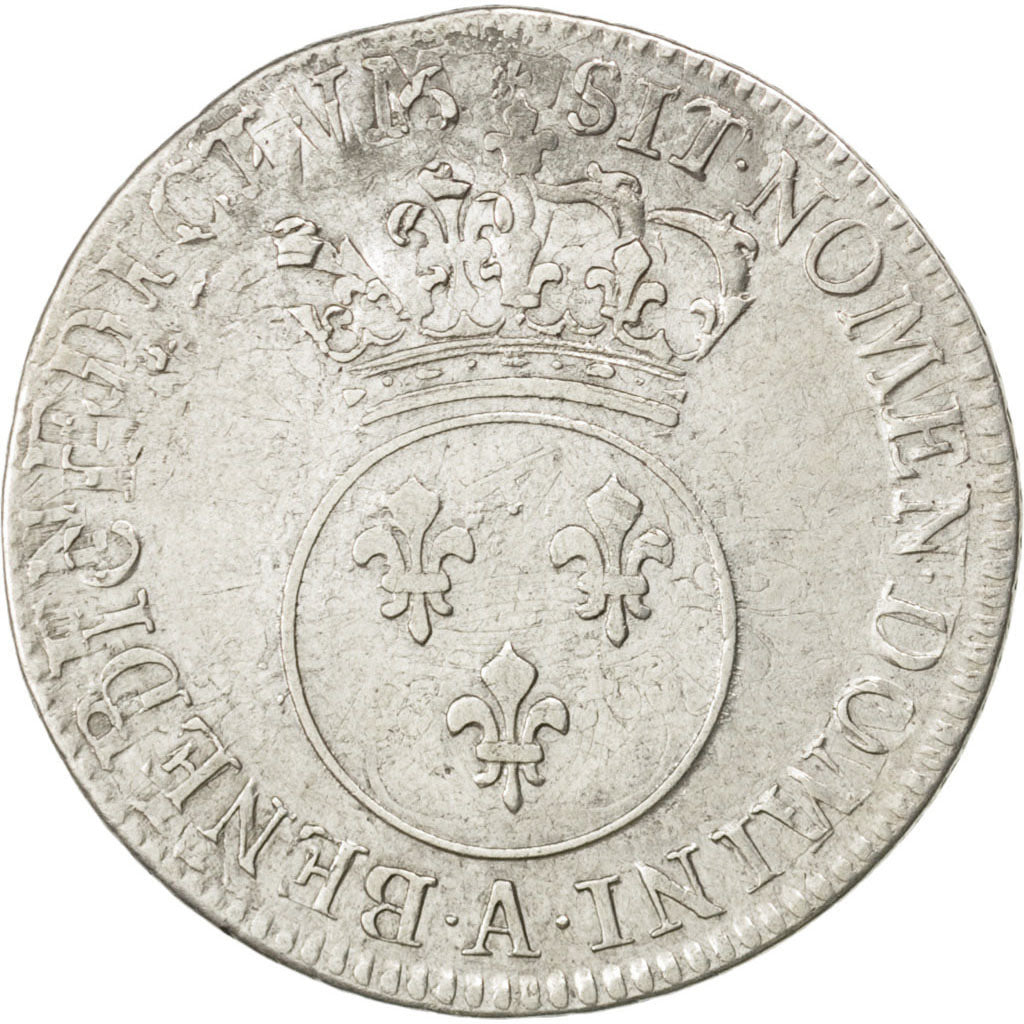 Moneda, Francia, Louis XV, 1/4 Écu Vertugadin, 30 Sols, 1/4 ECU, 1716, Paris