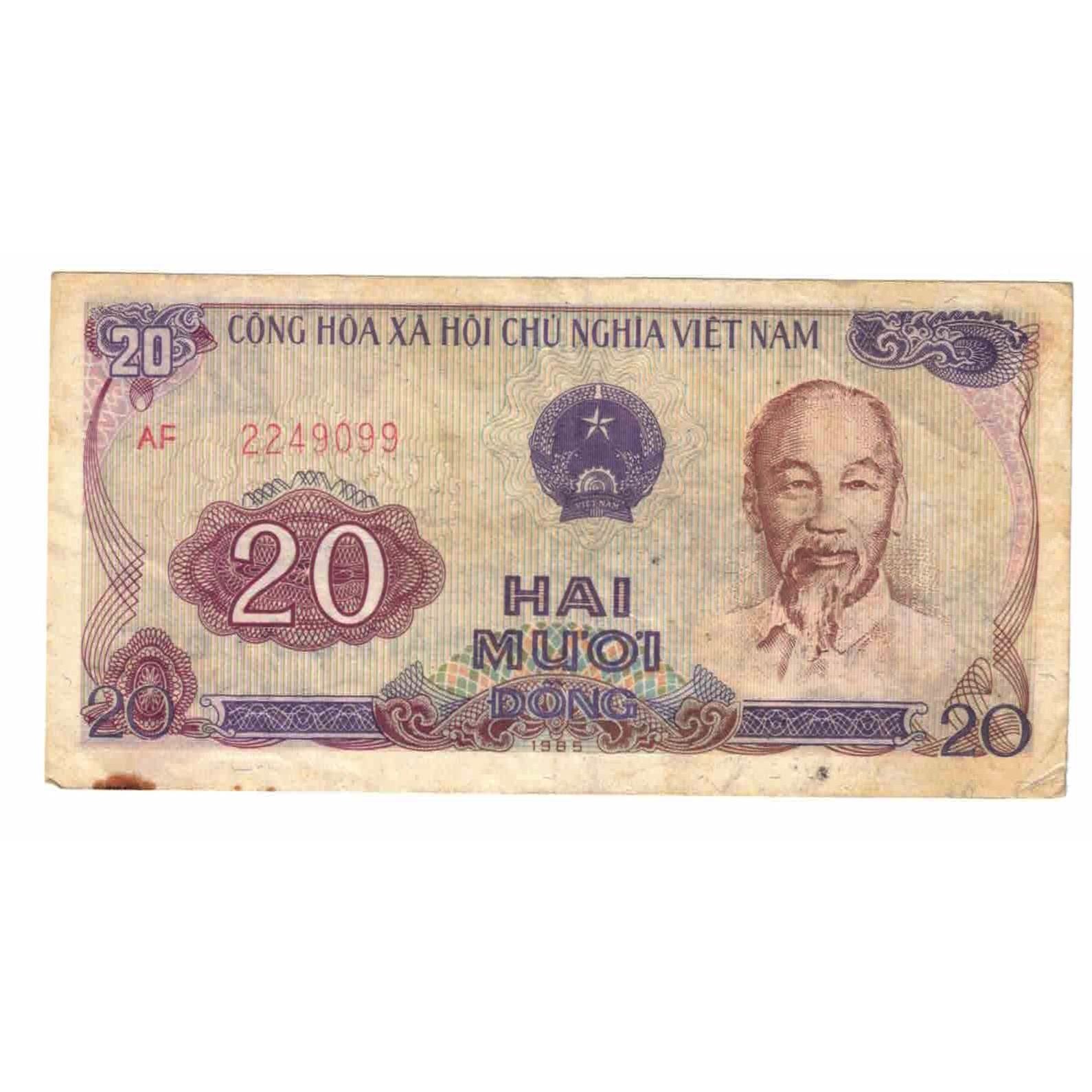 Banknote, Vietnam, 20 D<ox>ng, Undated (1985), KM:94a, EF(40-45)