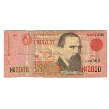 Billete, 2000 Nuevos Pesos, 1989, Uruguay, KM:68a, UNC