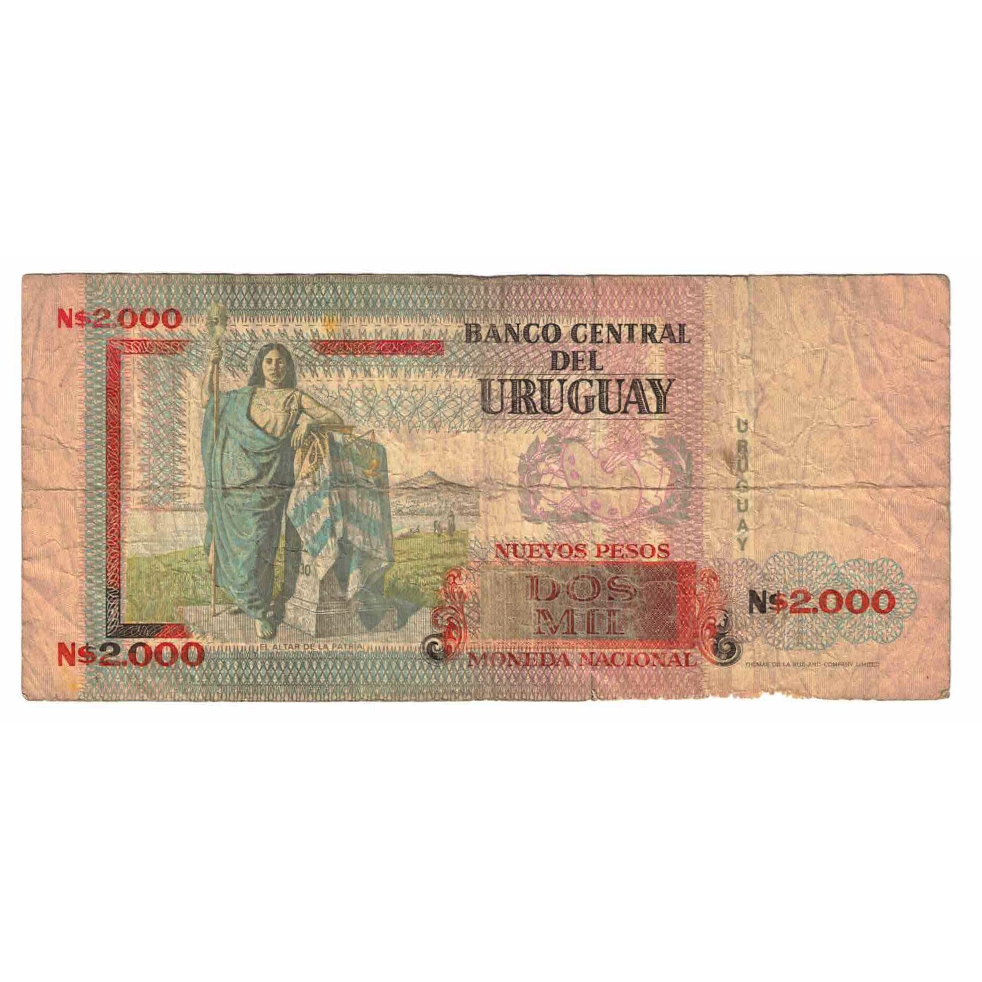 Billete, 2000 Nuevos Pesos, 1989, Uruguay, KM:68a, UNC