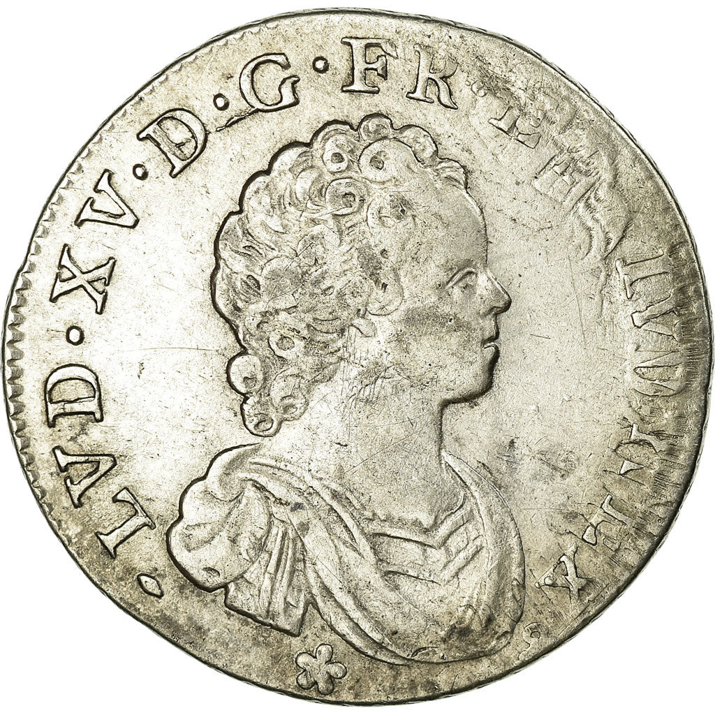 Coin, France, Louis XV, 1/4 Écu Vertugadin, 30 Sols, 1/4 ECU, 1716, Rouen