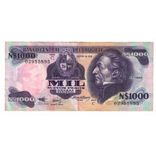 Banknote, Uruguay, 1000 Nuevos Pesos, 1991, KM:64Aa, EF(40-45)