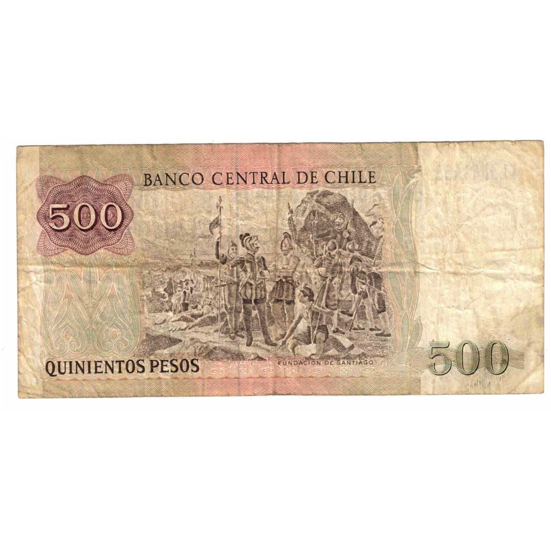 Banconote, Cile, 500 Pesos, 1995, KM:153a, MB