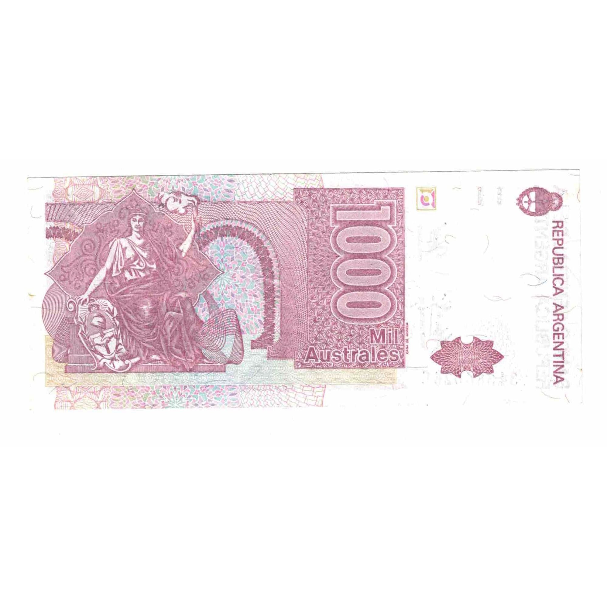 Banknote, Argentina, 1000 Australes, Undated (1990), KM:329d, UNC(63)