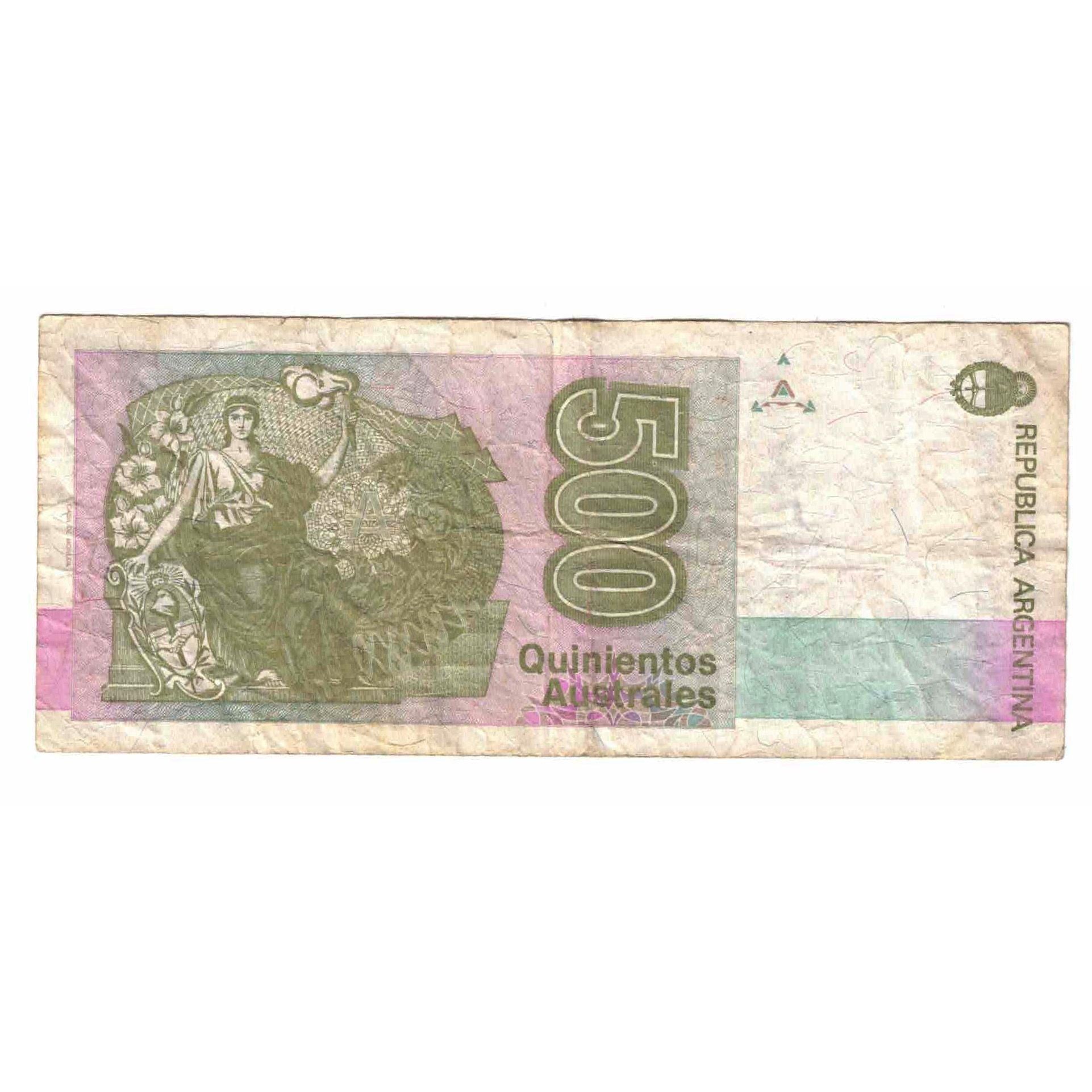 Nota, Argentina, 500 Australes, KM:328a, VF(20-25)