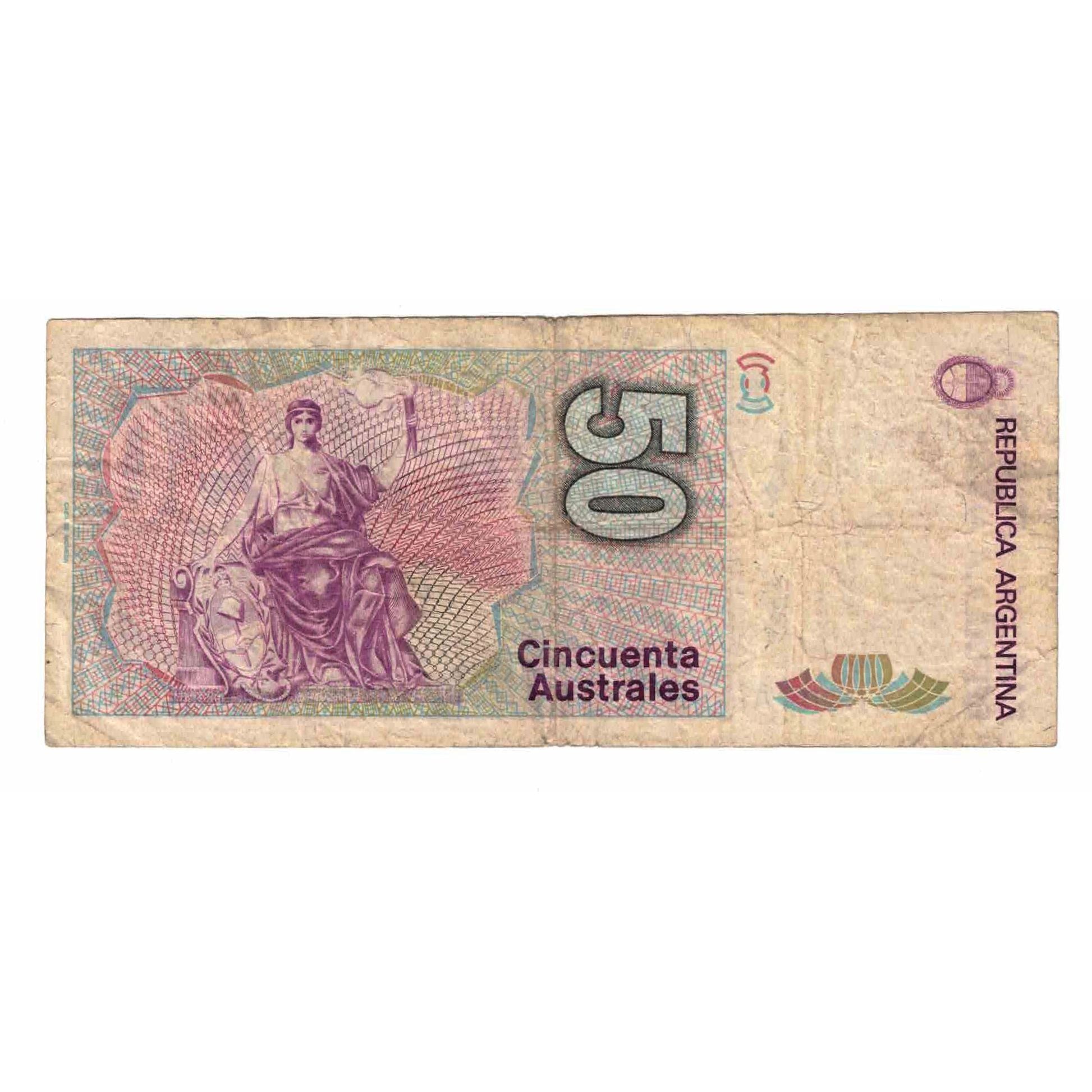 Billete, 50 Australes, Undated (1988), Argentina, KM:326b, BC