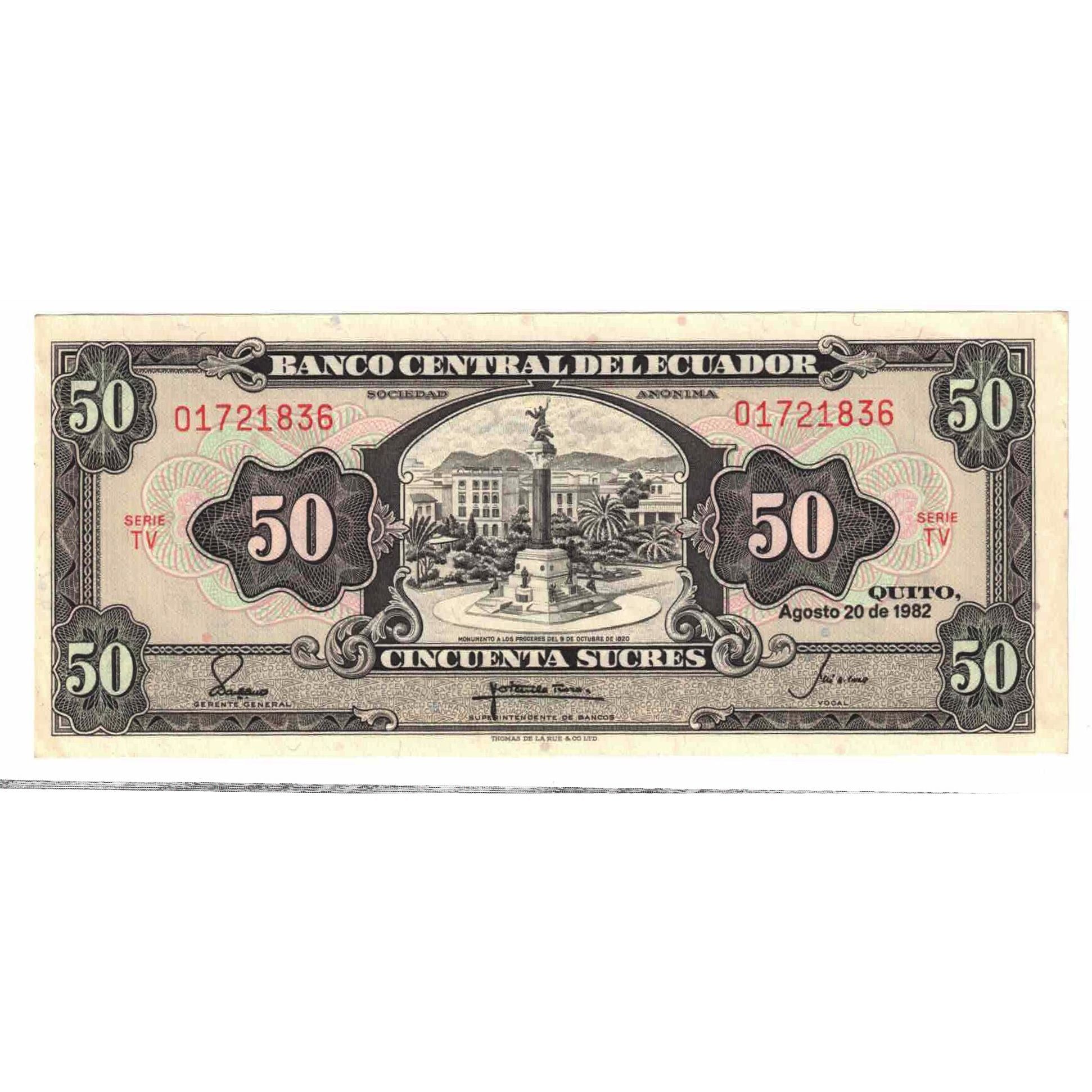 Banconote, Ecuador, 50 Sucres, 1982, 1982-08-20, KM:116a, SPL
