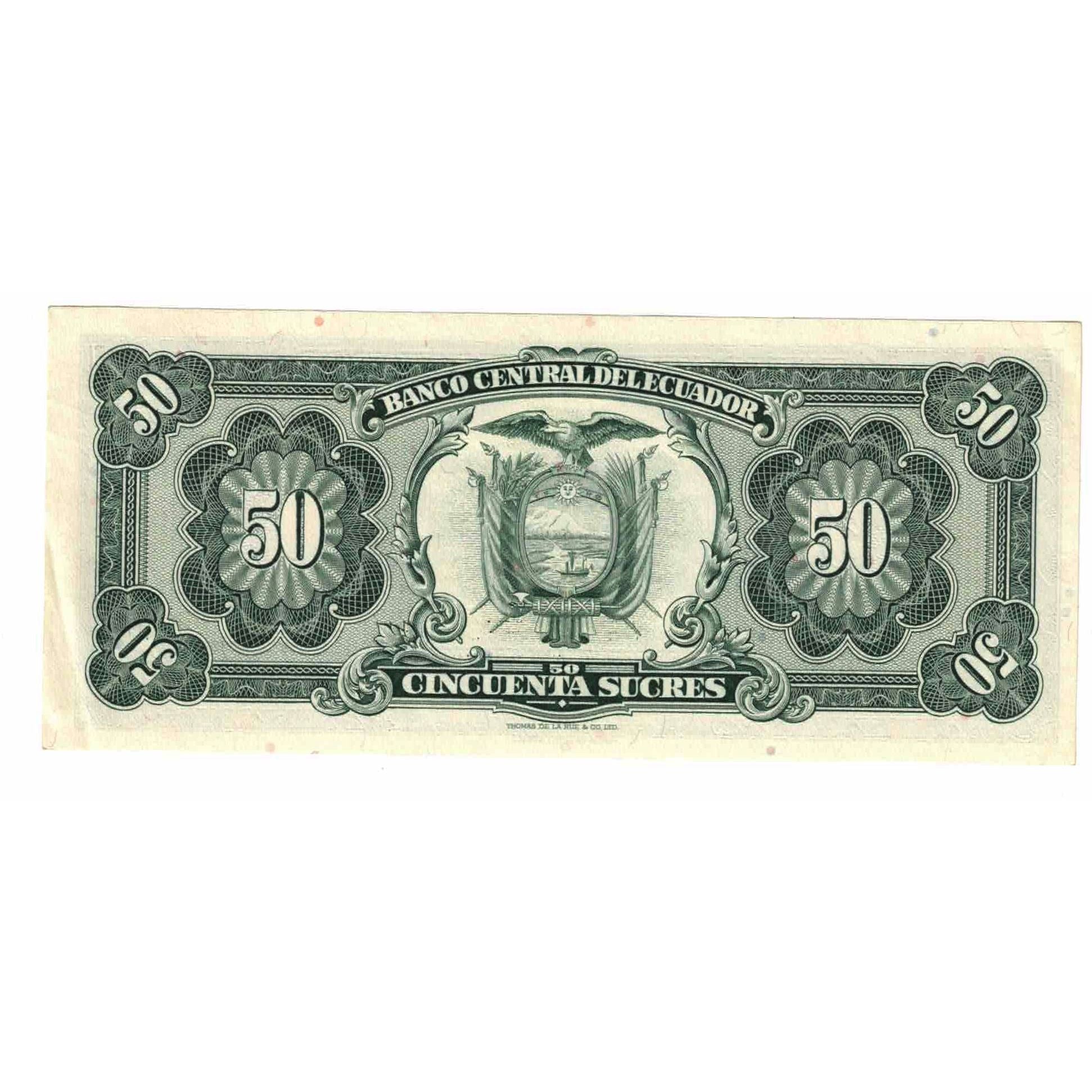 Banconote, Ecuador, 50 Sucres, 1982, 1982-08-20, KM:116a, SPL