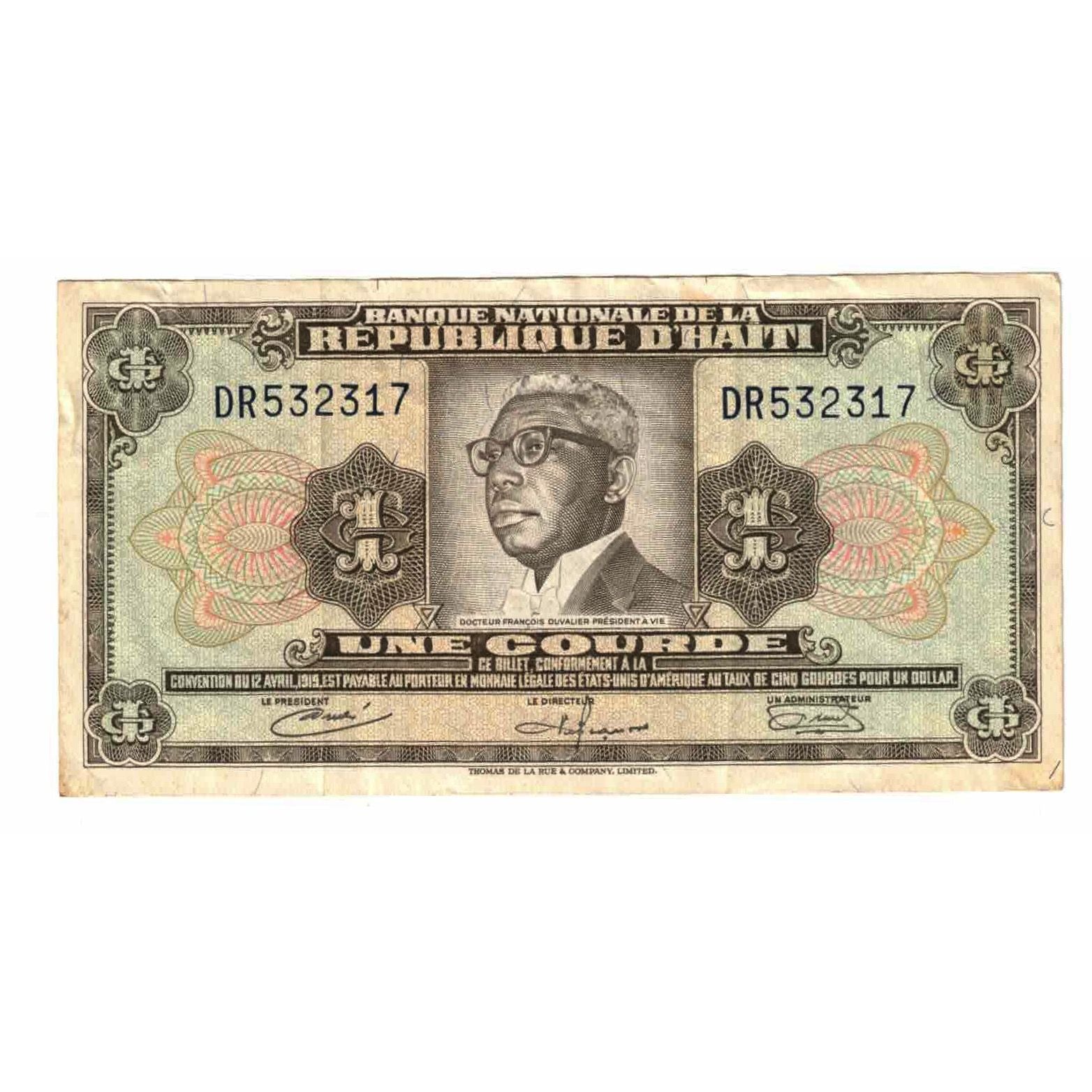 Geldschein, Haiti, 1 Gourde, 1968, KM:196a, SS