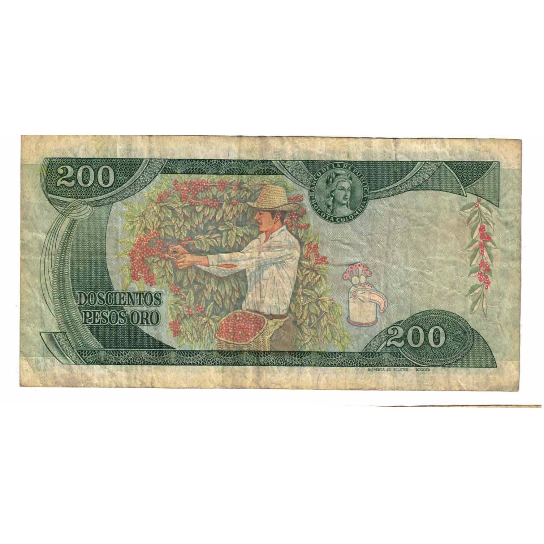 Banknote, Colombia, 200 Pesos Oro, 1982, 1982-01-01, KM:427, EF(40-45)