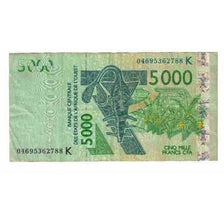 Banknote, West African States, 5000 Francs, 2003, KM:717Ka, EF(40-45)