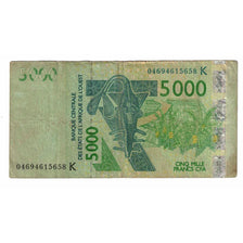 Banknote, West African States, 5000 Francs, 2003, KM:717Ka, VF(20-25)