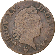 FRANCE, Liard, 1770, Reims, KM #543.9, VF(20-25), Copper, Gadoury #272, 3.03