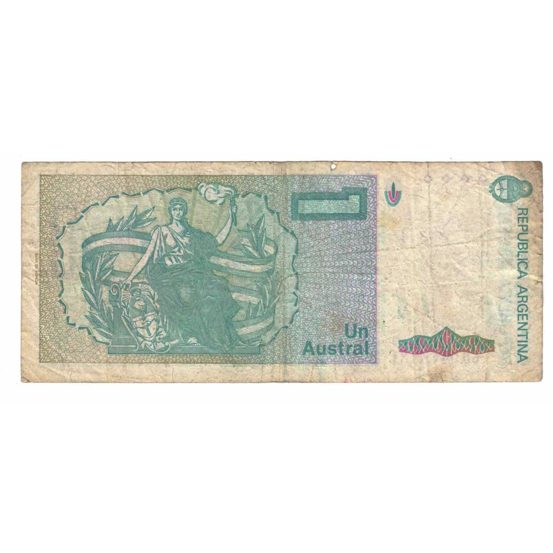 Banknote, Argentina, 1 Austral, KM:323b, VG(8-10)
