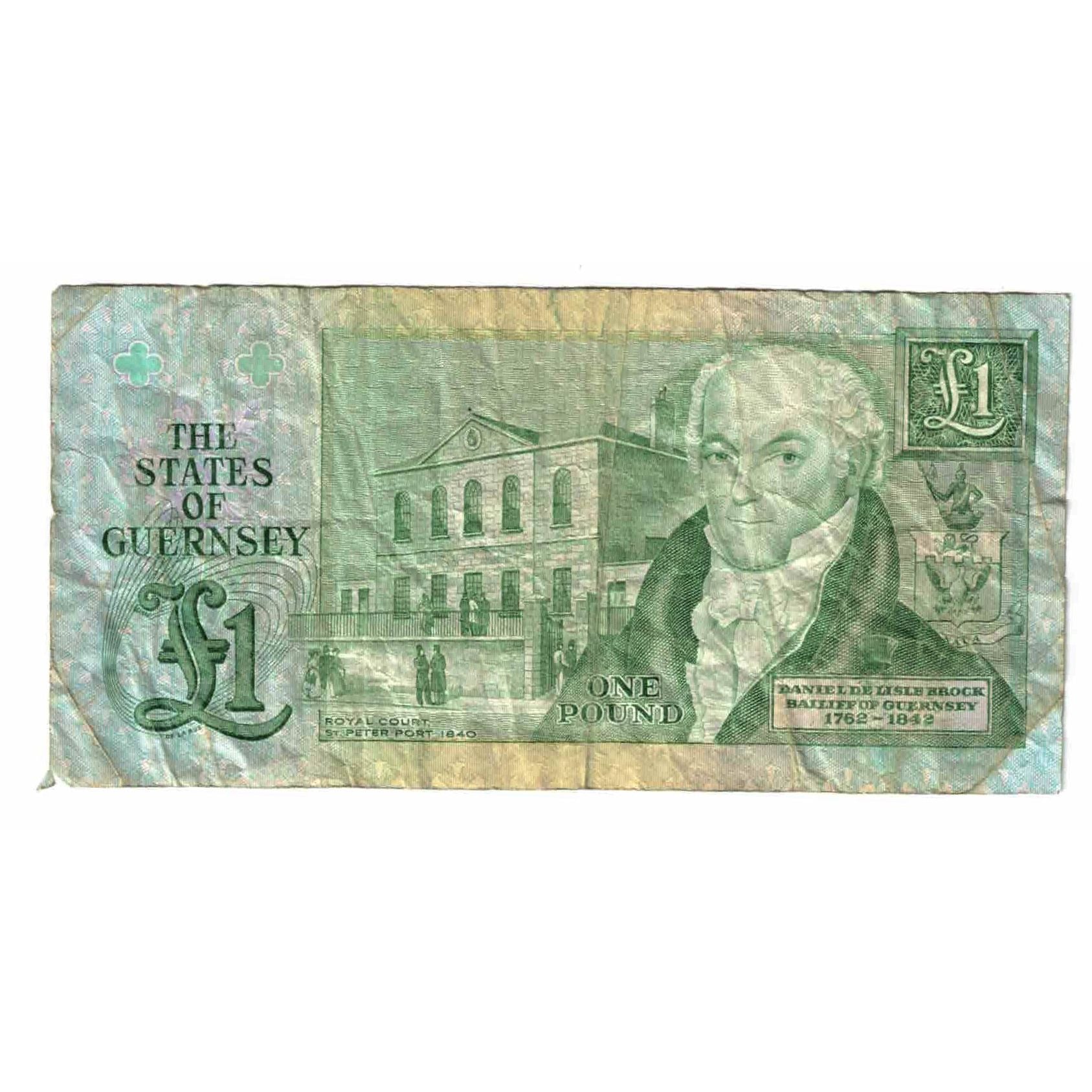 Billet, Guernesey, 1 Pound, KM:48a, TB