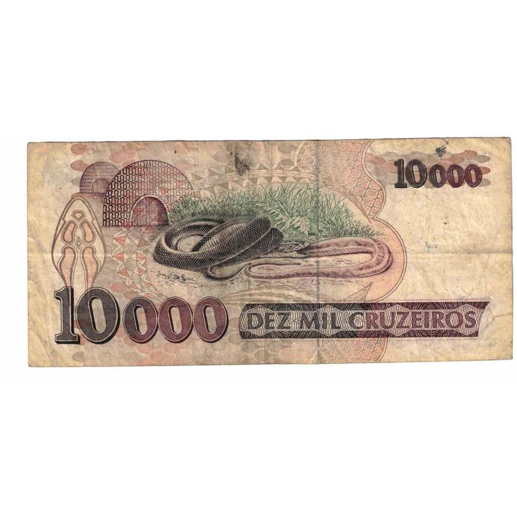 Banknote, Brazil, 10,000 Cruzeiros, Undated (1992), KM:233b, VF(20-25)
