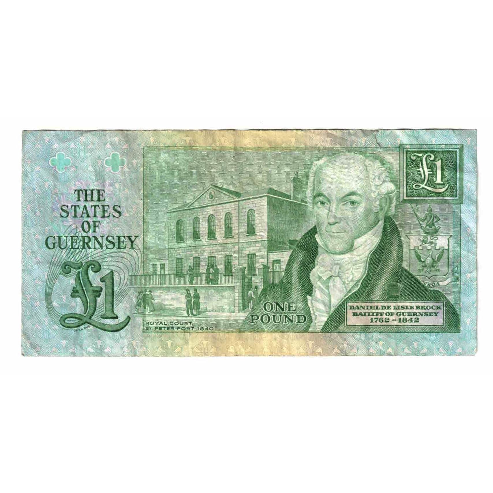 Banconote, Guernsey, 1 Pound, KM:48a, MB