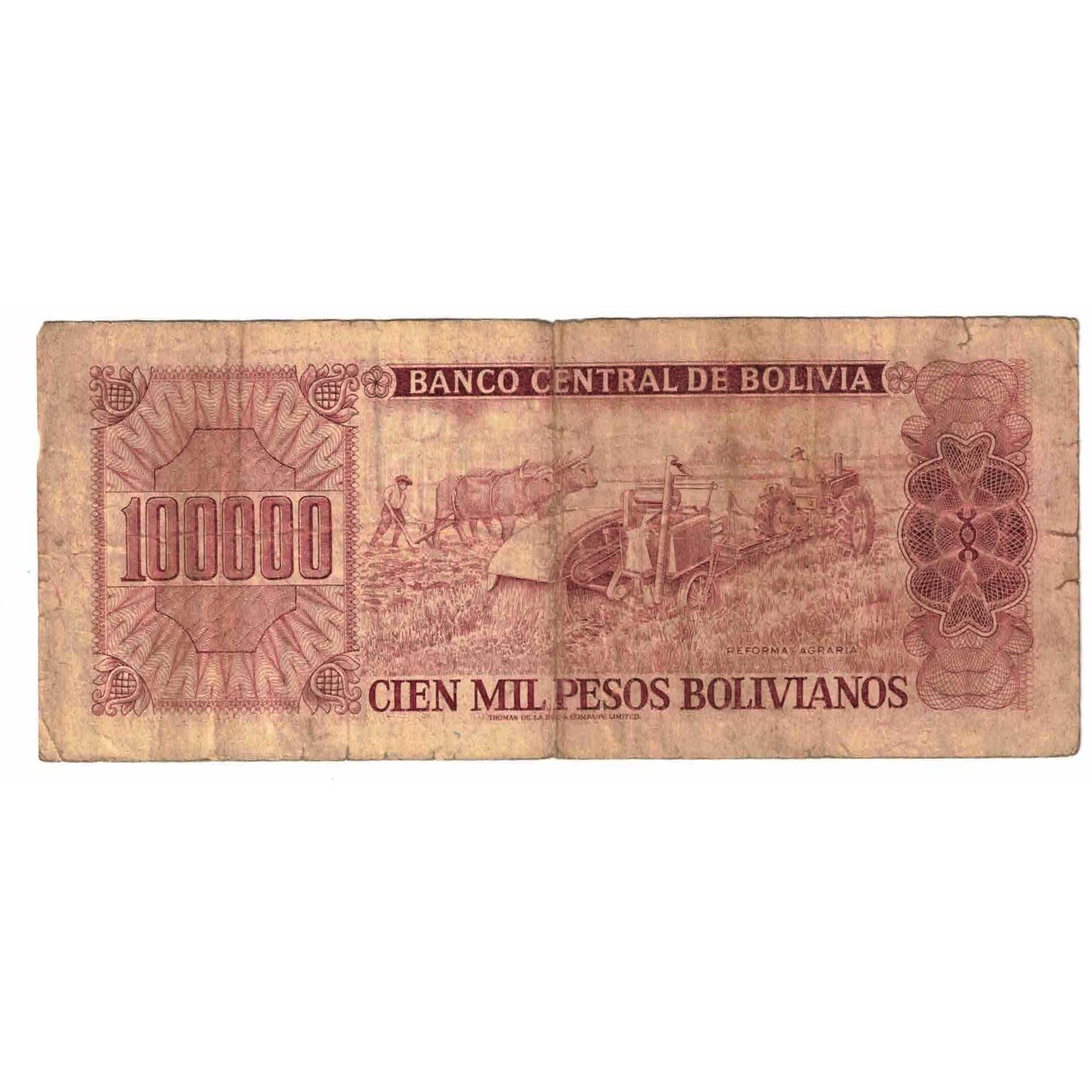 Billet, Bolivie, 100,000 Pesos Bolivianos, 1984, 1984-06-05, KM:171a, B