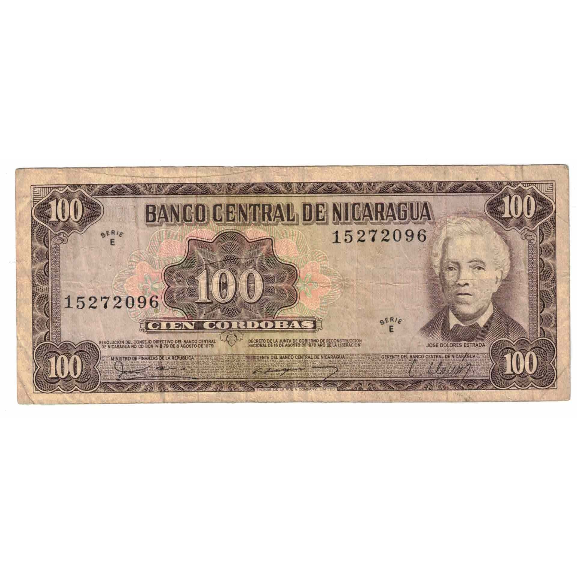 Geldschein, Nicaragua, 100 Cordobas, 1979, 1979-08-08, KM:132, S