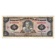 Banknote, Ecuador, 5 Sucres, 1982, 1982-08-20, KM:108b, EF(40-45)