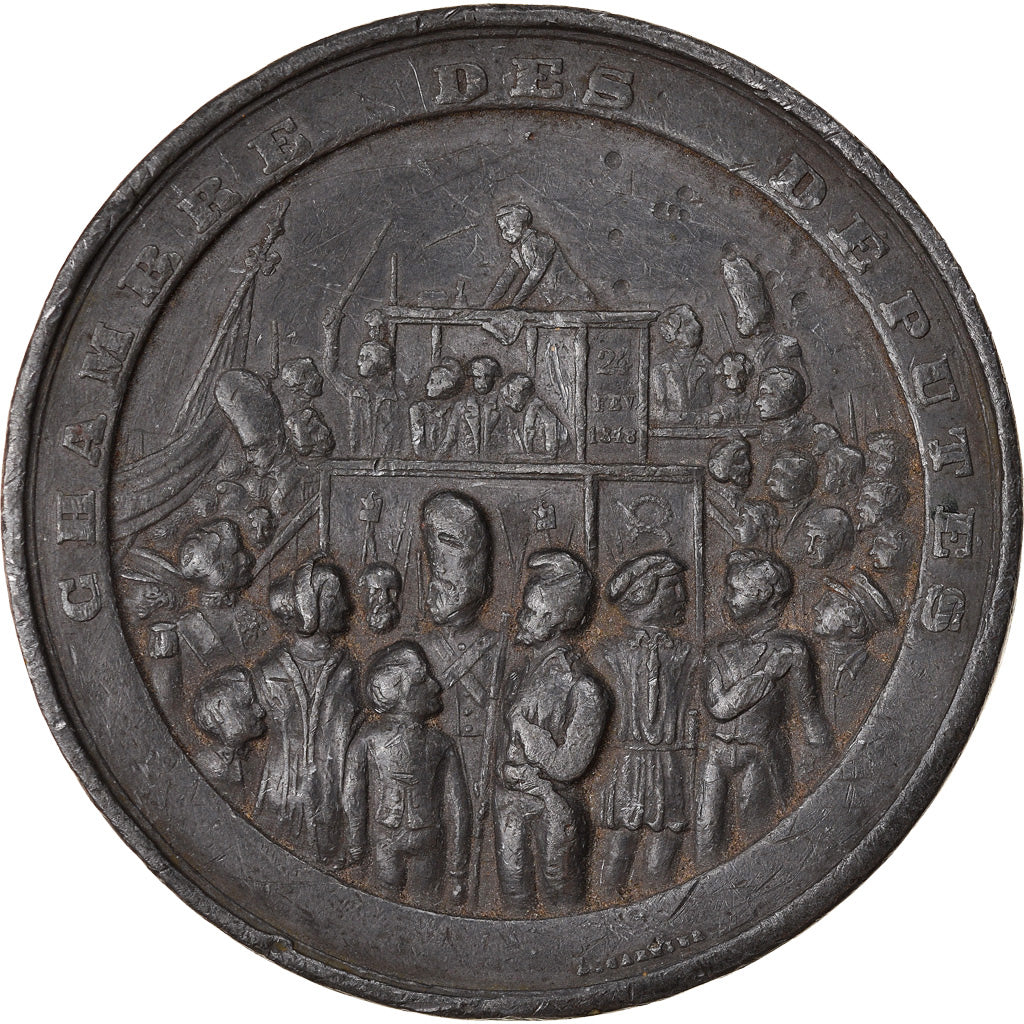 France, Medal, Seconde République, Chambre des Députés, Hôtel de Ville