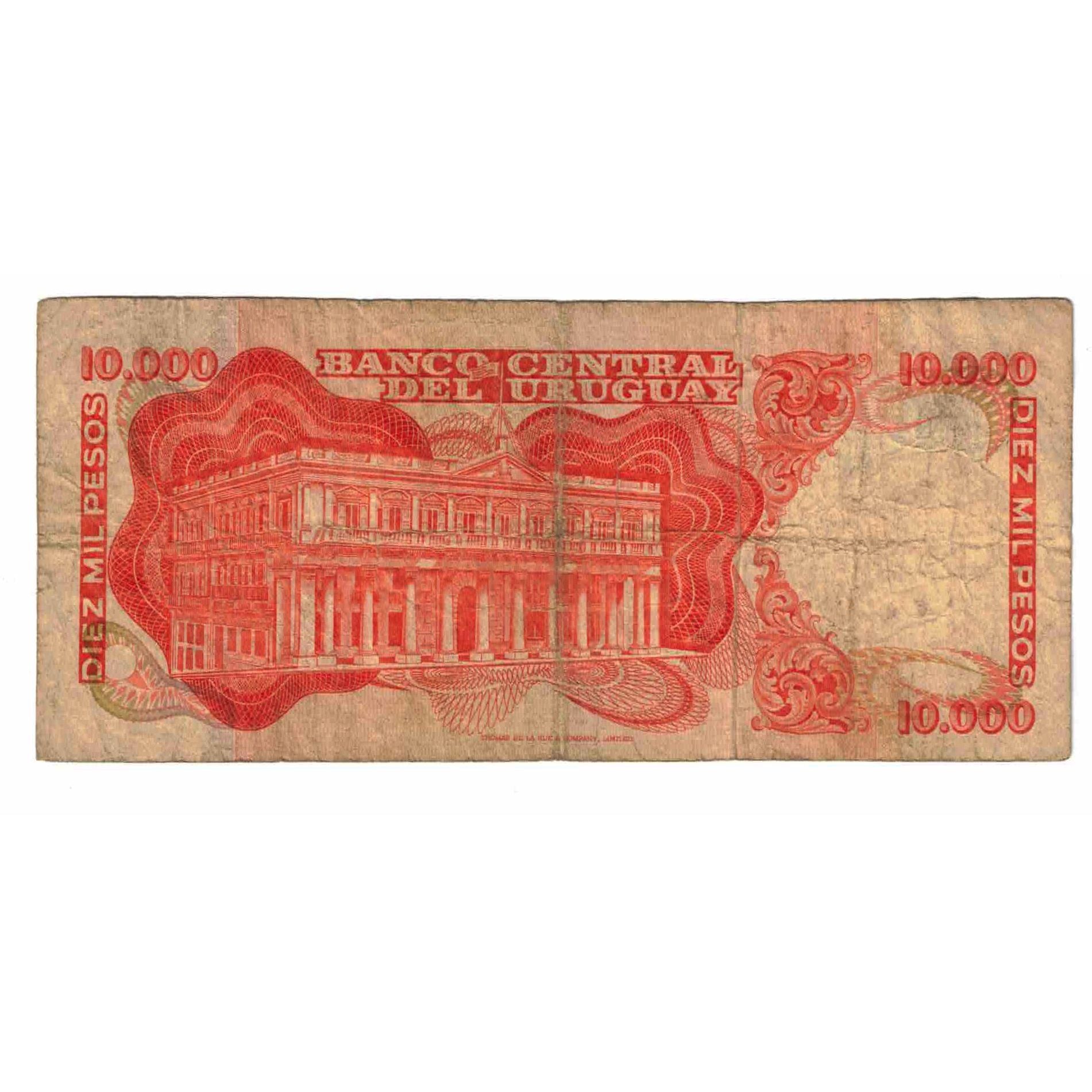 Billete, 10,000 Pesos, Uruguay, KM:53a, BC