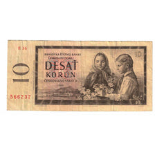 Geldschein, Tschechoslowakei, 10 Korun, 1960, KM:88b, SS