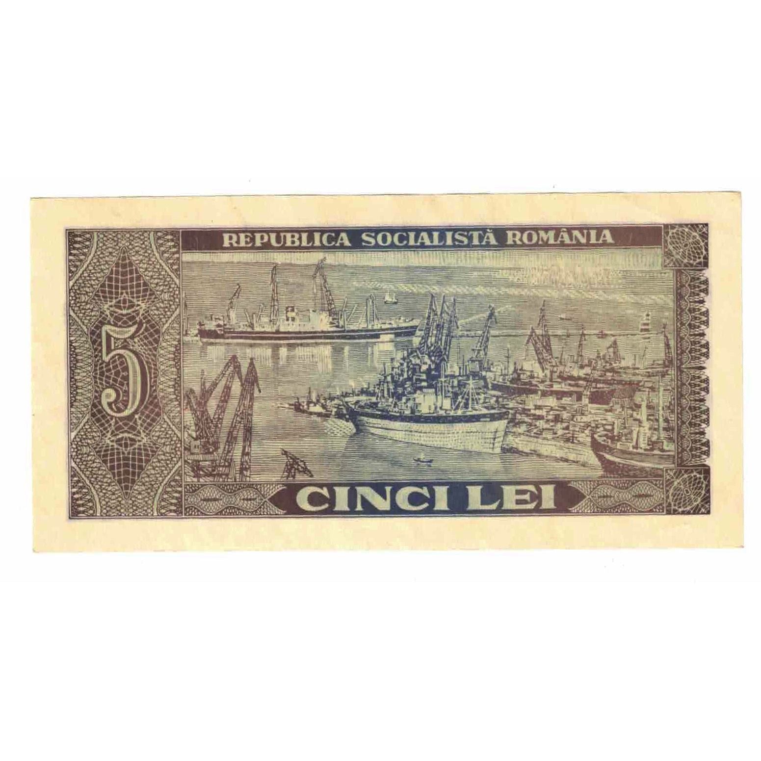 Billete, 5 Lei, 1966, Rumanía, KM:93a, UNC