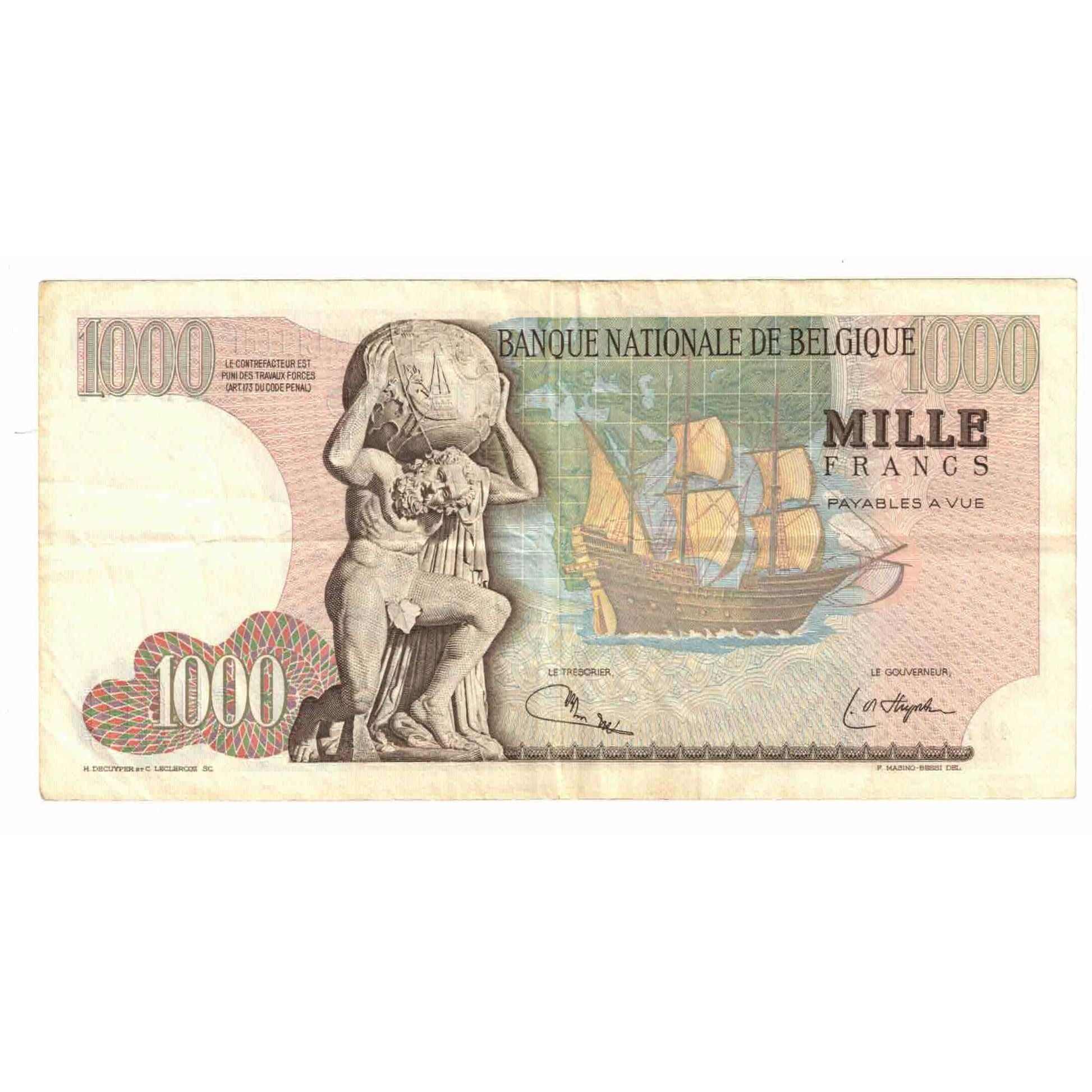 Banknote, Belgium, 1000 Francs, 1975, 1975-09-22, KM:136b, EF(40-45)