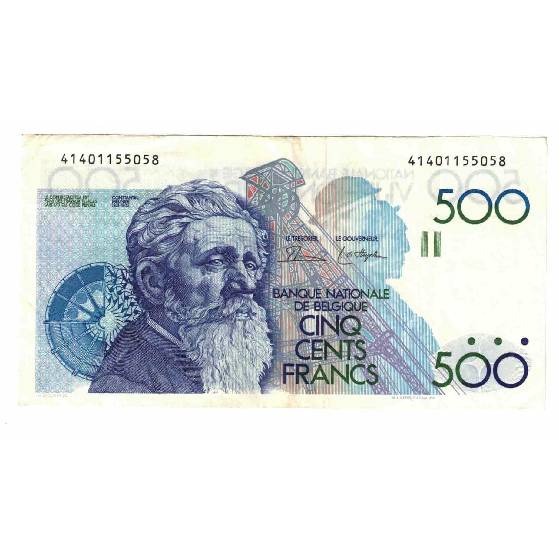 Geldschein, Belgien, 500 Francs, 1982, KM:141a, VZ
