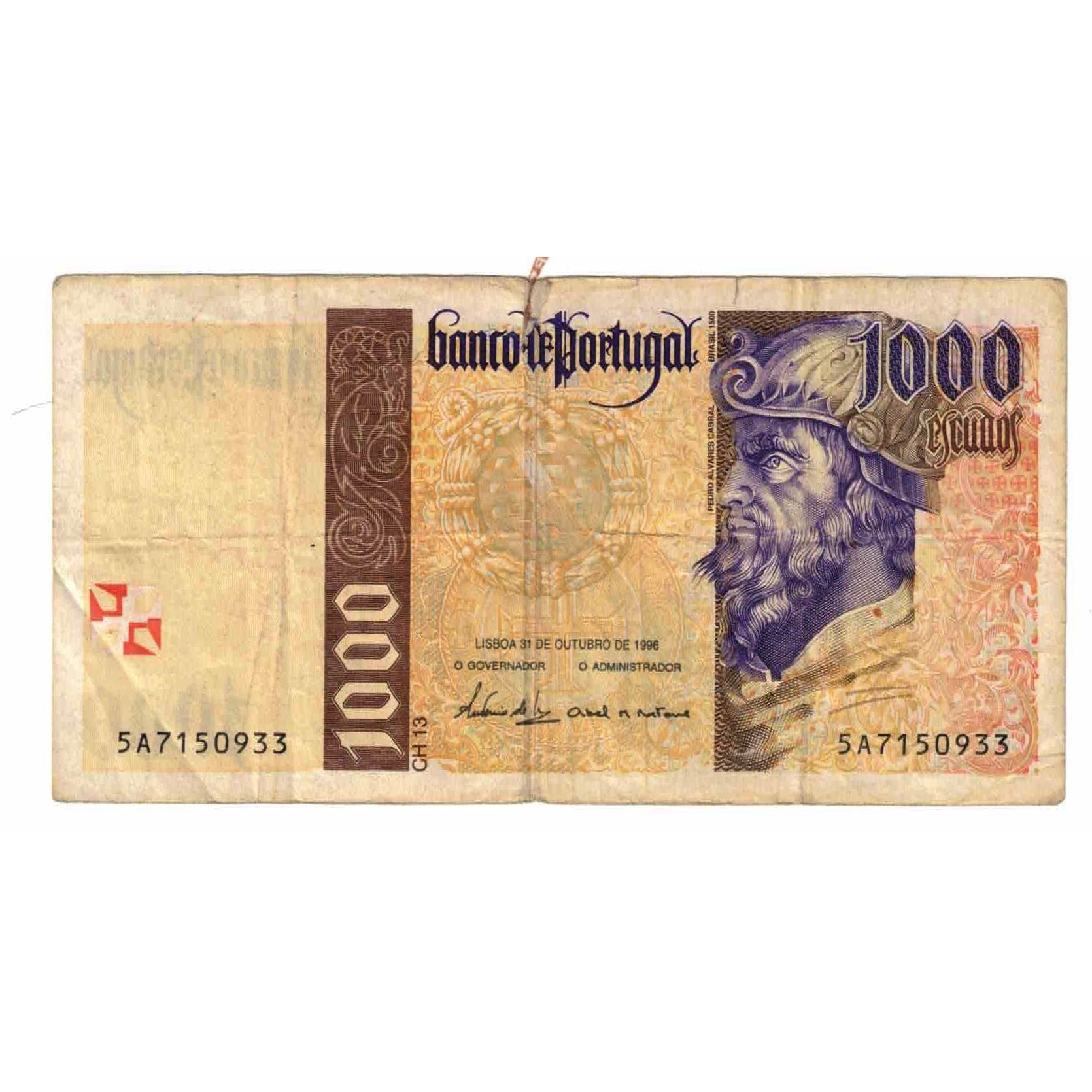 Banknote, Portugal, 1000 Escudos, 1996, 1996-10-31, KM:188b, VG(8-10)
