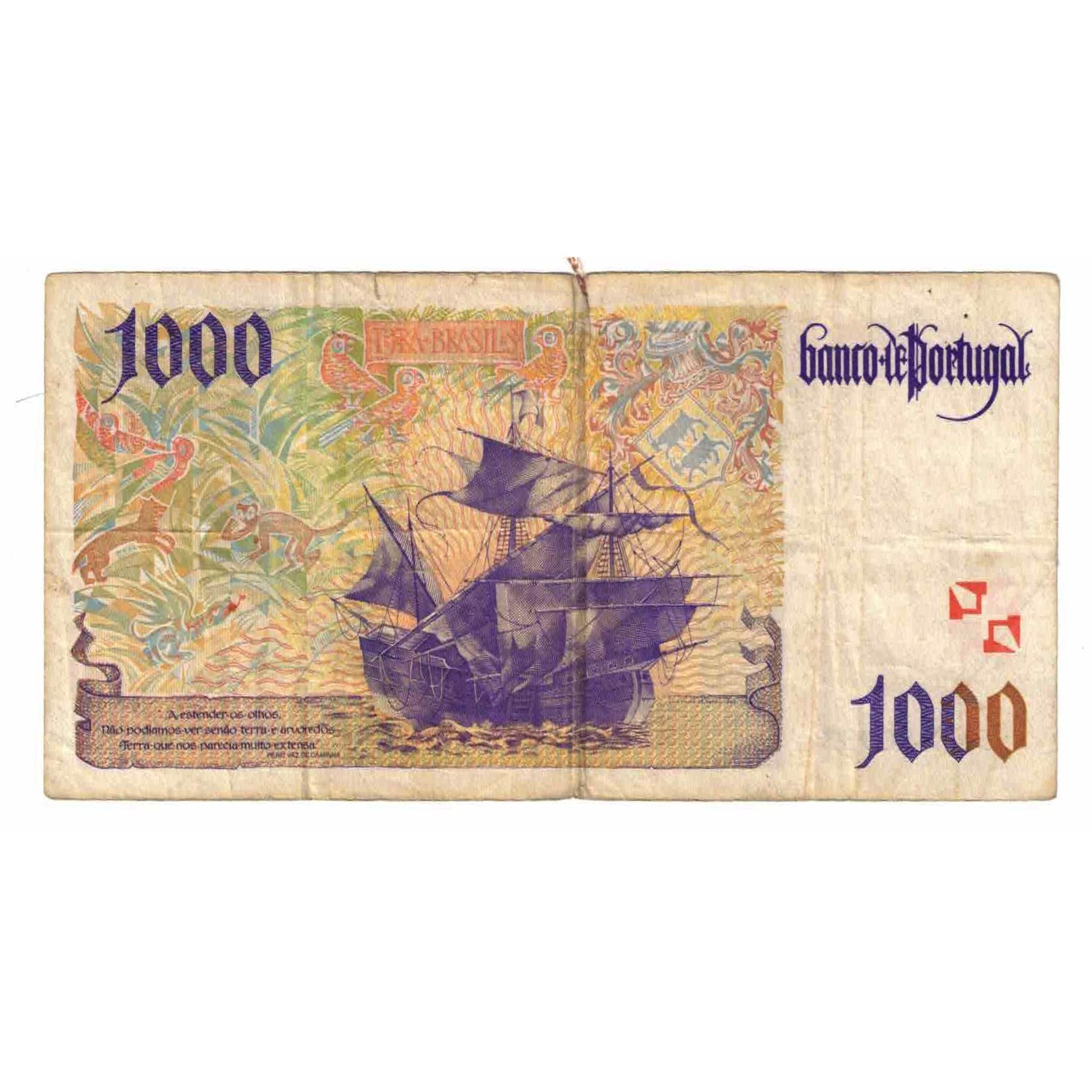 Banknote, Portugal, 1000 Escudos, 1996, 1996-10-31, KM:188b, VG(8-10)