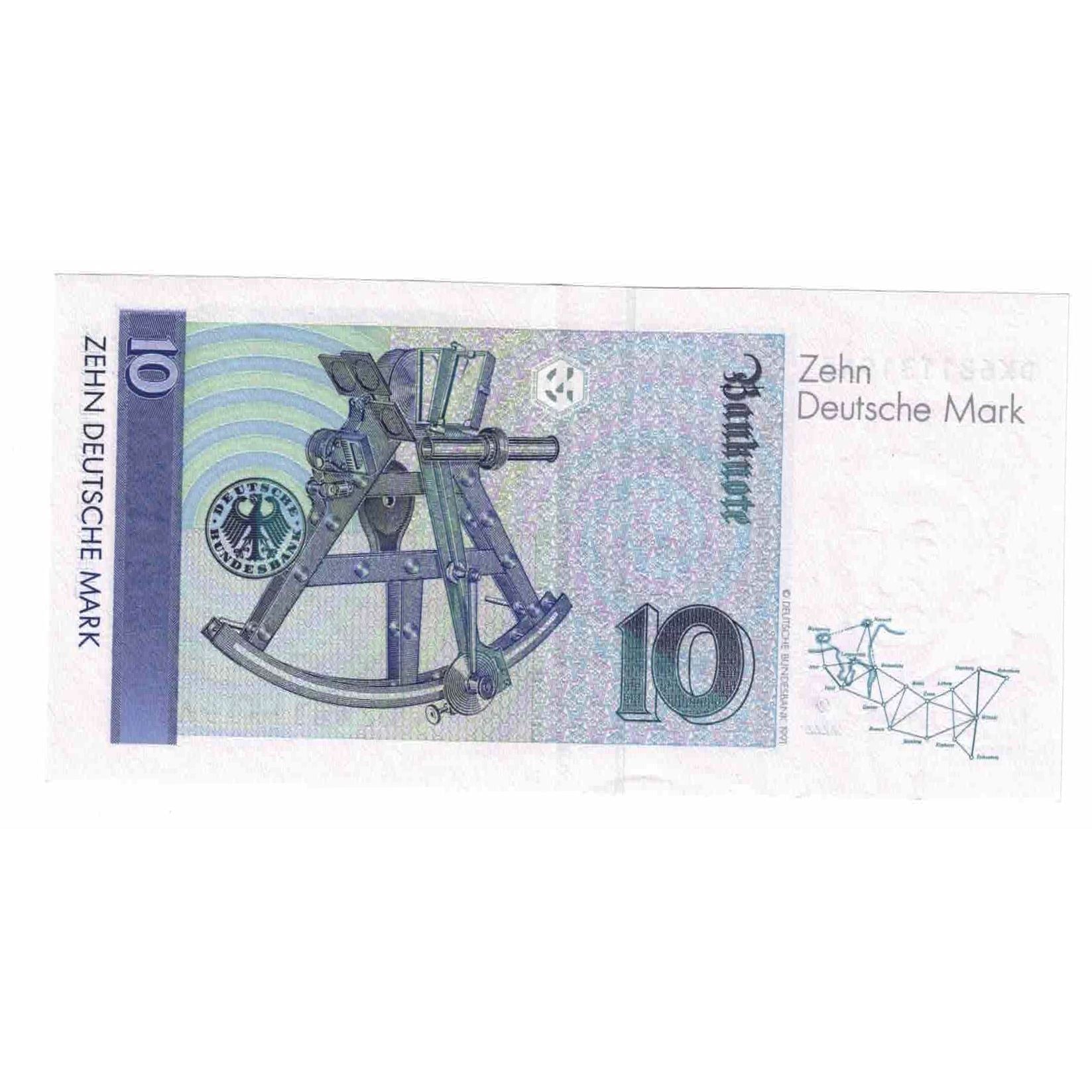 Banknot, Niemcy - RFN, 10 Deutsche Mark, 1993, 1993-10-01, KM:38c, AU(55-58)