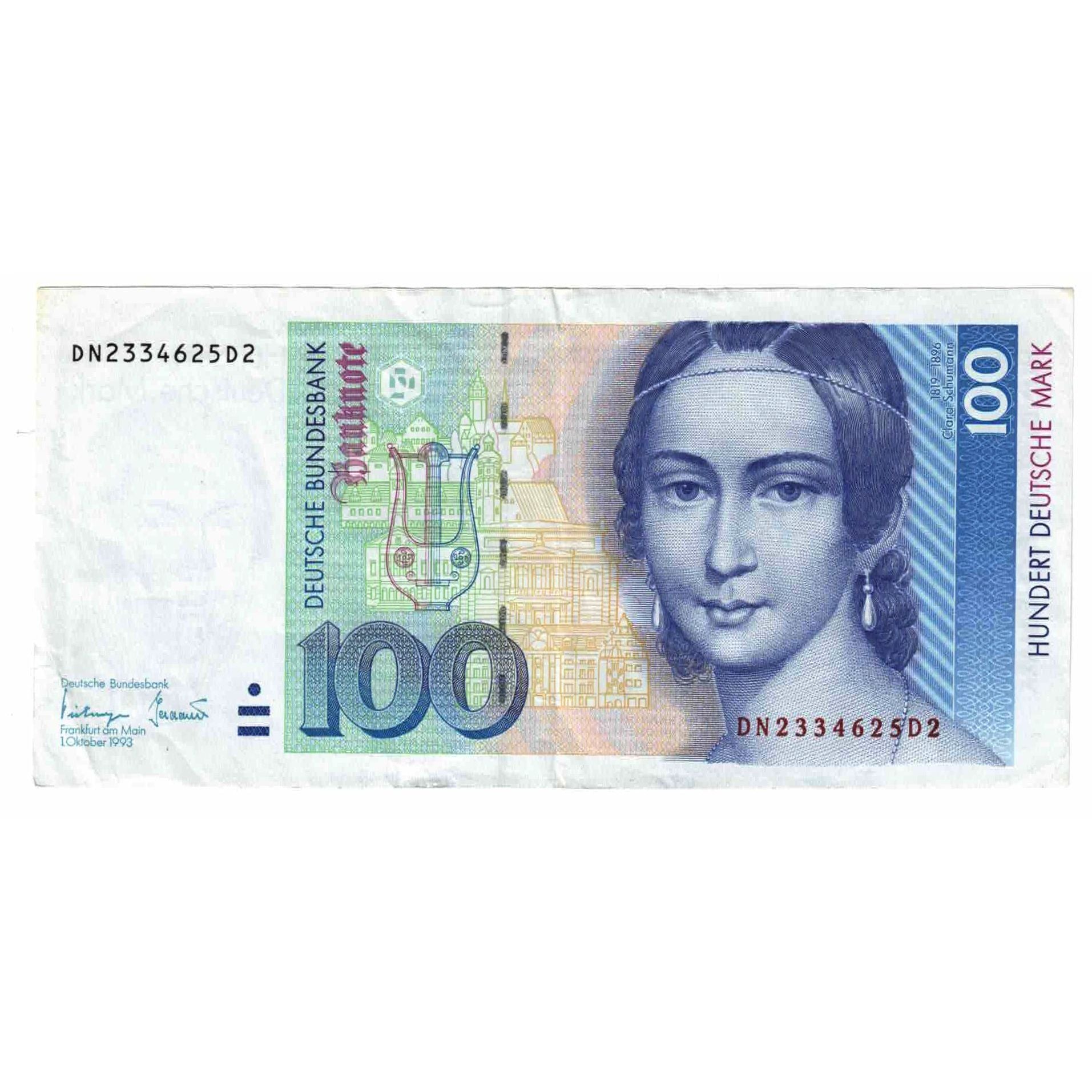 Banknote, GERMANY - FEDERAL REPUBLIC, 100 Deutsche Mark, 1993, 1993-10-01