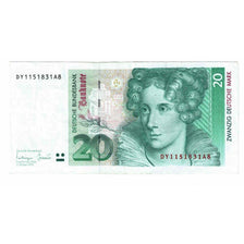 Banknote, GERMANY - FEDERAL REPUBLIC, 20 Deutsche Mark, 1993, 1993-10-01