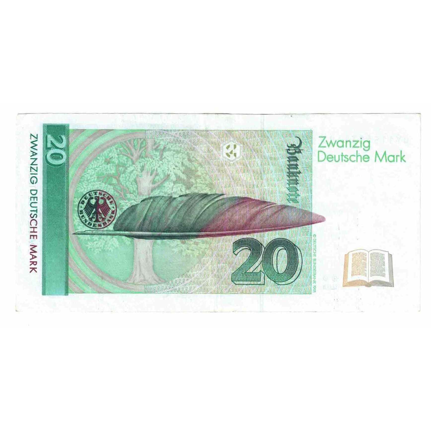 Banknote, GERMANY - FEDERAL REPUBLIC, 20 Deutsche Mark, 1993, 1993-10-01