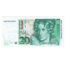 Geldschein, Bundesrepublik Deutschland, 20 Deutsche Mark, 1993, 1993-10-01