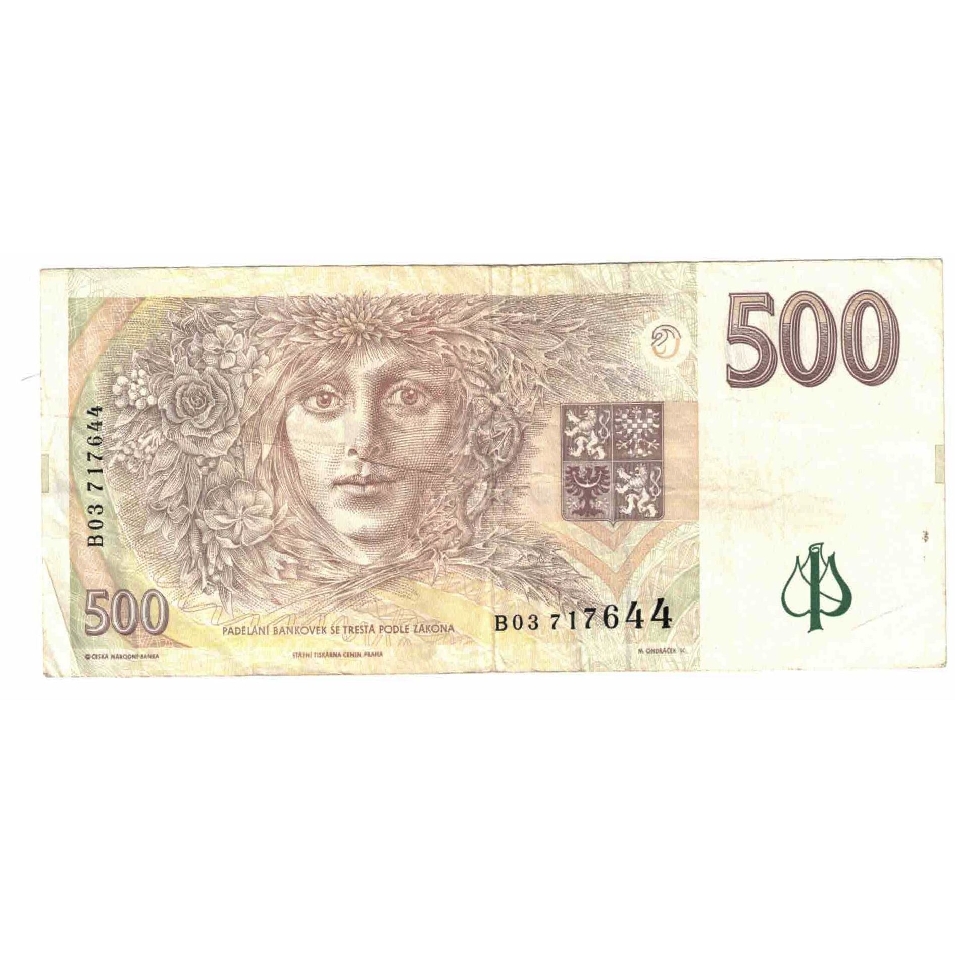 Banknote, Czech Republic, 500 Korun, 1995, KM:14, EF(40-45)