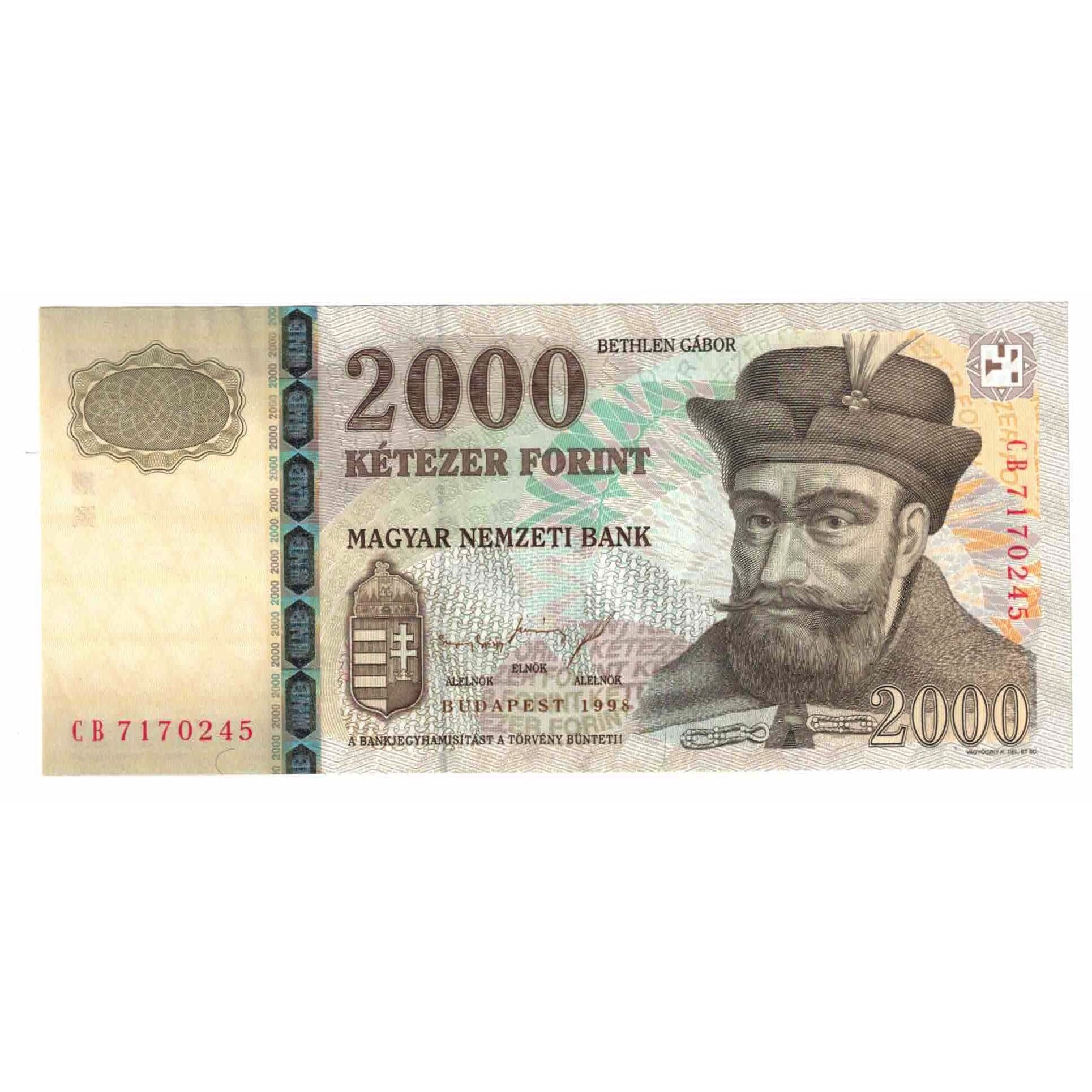 Banknote, Hungary, 2000 Forint, 1998, KM:181a, UNC(63)