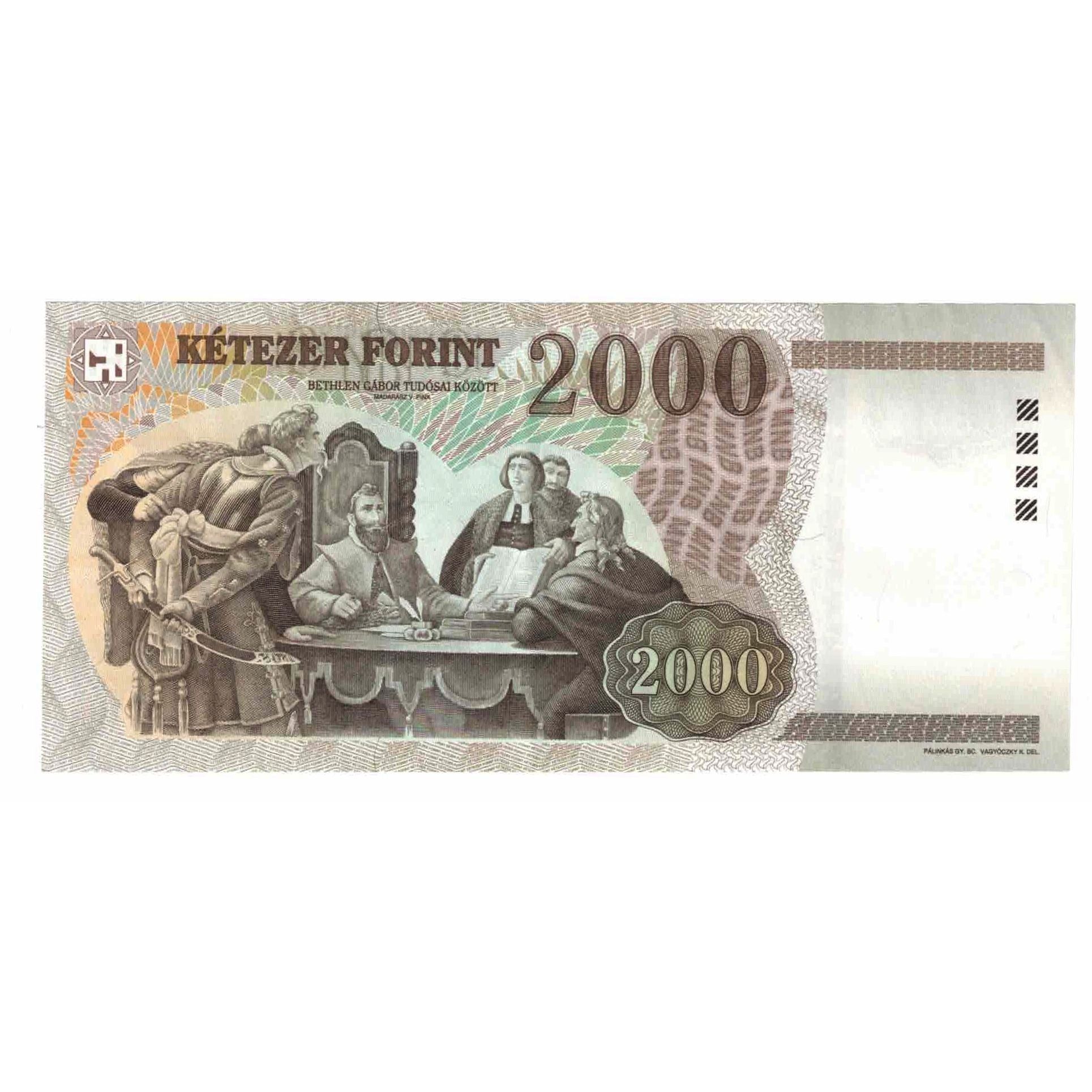 Biljet, Hongarije, 2000 Forint, 1998, KM:181a, SPL