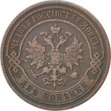 RUSSIA, 2 Kopeks, 1902, Saint-Petersburg, KM #10.2, EF(40-45), Copper, 6.25