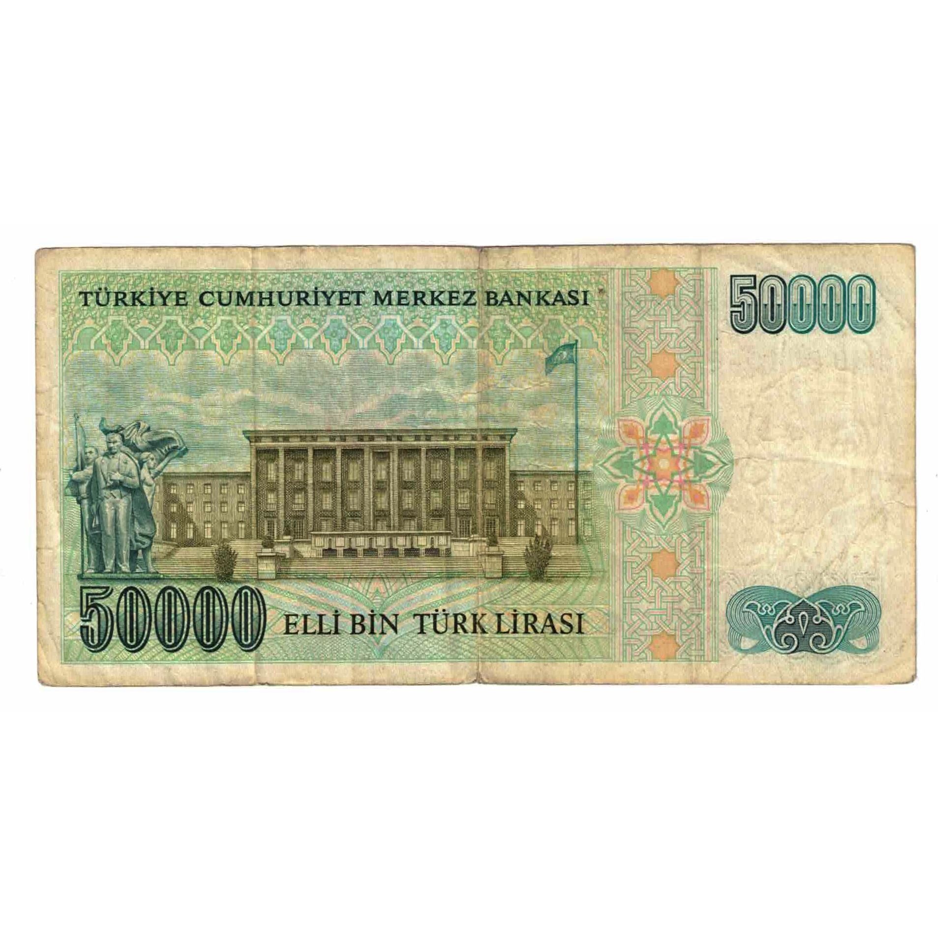 Banconote, Turchia, 50,000 Lira, KM:203a, MB